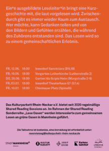 Flyer zur Lese Oase 2026