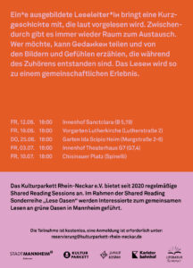 Flyer zur Lese Oase 2026